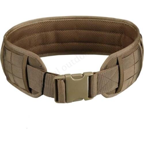 TOtrait Outdoor Tactical Molle Waist Belt Hunting Military Equipment Airsoft Tactical Padded Waist Belt Combat Nylon Waistband