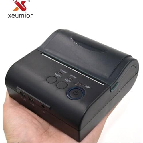 Xeumior 80mm Mini Mobile Thermal Receipt Printer Android Label Barcode Printer With Free SDK Portable Bluetooth 4.0 Printer