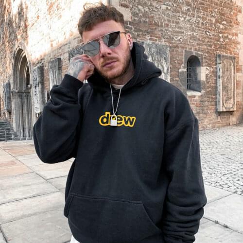 DREW Man Hoodies Cotton Sweatshirts Men Clothing Sweatshirt Woman Womens USA Brand Harajuku Hip Hop Justin Bieber Smiley
