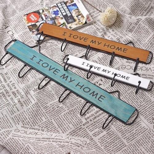 Clothes Hangers Laundry Coat Rack 1PC Wall Hooks Wall Mounted 4/5/6 Hooks Hat Key Holder Hanging Storage Shelf for Wall