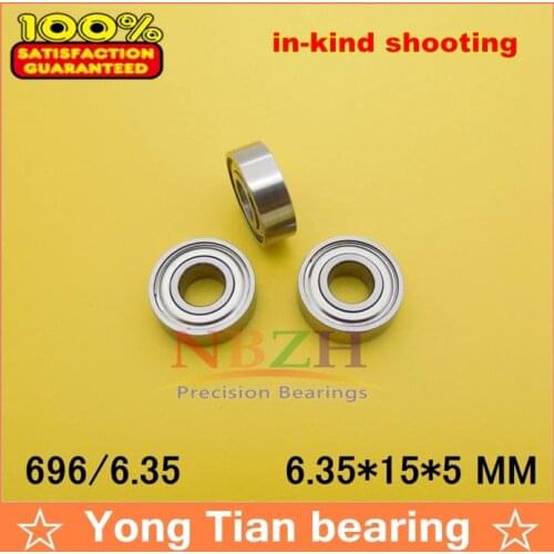 High Quality Non-standard ball bearing SUS440C stainless steel bearings 696/6.35ZZ S696ZZb6.35 6.35*15*5 mm NBZH bearings