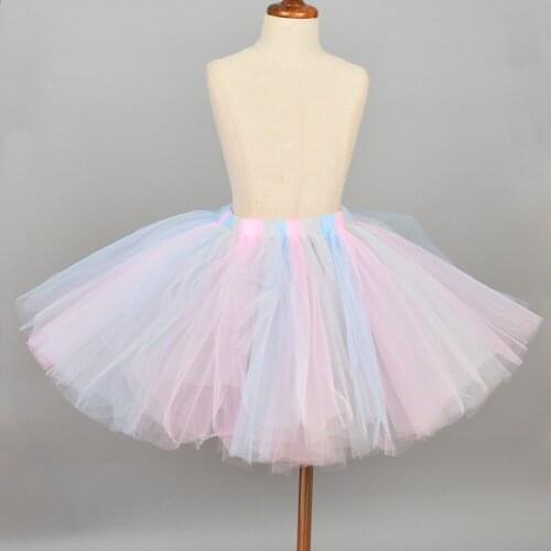New Girls Sewn Fluffy Tutu Skirt Baby 1st Birthday Party Tulle Skirts Kids Dance Costume Cake Smash Girl Halloween Photo Props