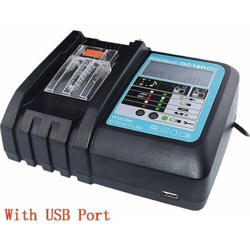 With USB port and display Li-Ion Battery Charger For Makita 14.4V 18V Bl1830 Bl1840 Bl1815 Bl1430 Dc18Rf Dc14Sa Dc18Sc