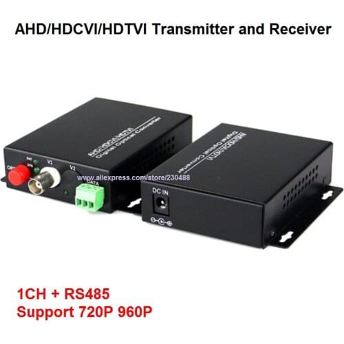 1 Channel 720P/960P HD CVI/AHD/TVI Converter Fiber Optic to BNC Digital Video Converter Fiber Optical Transmitter and Receiver
