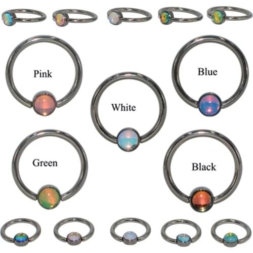 1PC G23 Titanium Bling Bling Flash Film Lip Eyebrow Nose Ring Daith Rook Ear Septum Helix Tragus Cartilage Earrings Piercing