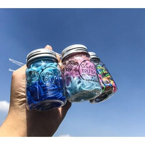 100 Pcs Candy Color Canned Nylon Rubber Bands Ponytail Holder Girls Kids Hair Rope Safe Elastic Hair Bands Hair Accessories