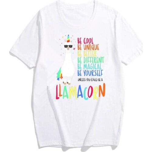 2020 Be Yourself Llamacorn T-shirt Cute Llama Unicorn Shirts Llama Lover Shirt Gift for Animal Lovers