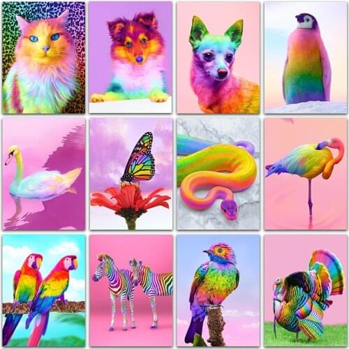 5D DIY Diamond Painting art animals cat dog Flamingo butterfly horse Full Square&Round embroidery Cross stitch mosaic home decor