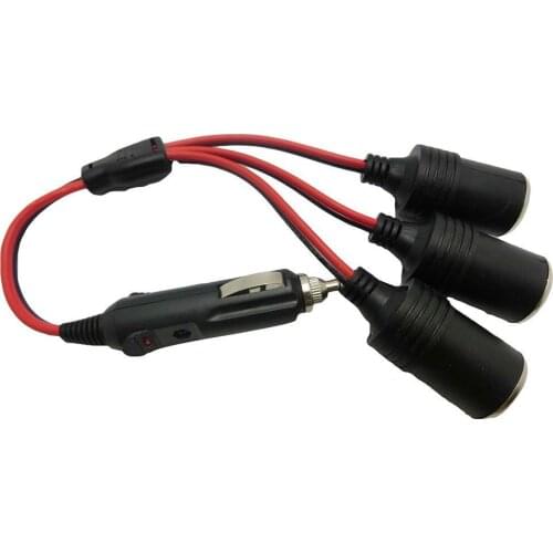 Car Cigarette- Lighter 1 to 3 Splitter Socket Charger Power Adapter Connector