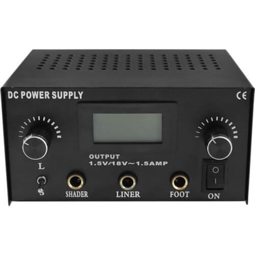 Tattoo Power Supply Shader Liner Permanent Makeup Body Art Dual Digital LCD for Tattoo Machine Gun Foot Pedal Tattoo Supply Tool