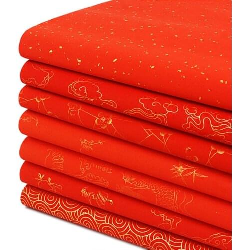 Calligraphy Papers Chinese Rice Paper Xuan Papers for Chinese Spring Festival Couplets Red Rice Papers Rijstpapier 10 Sheets