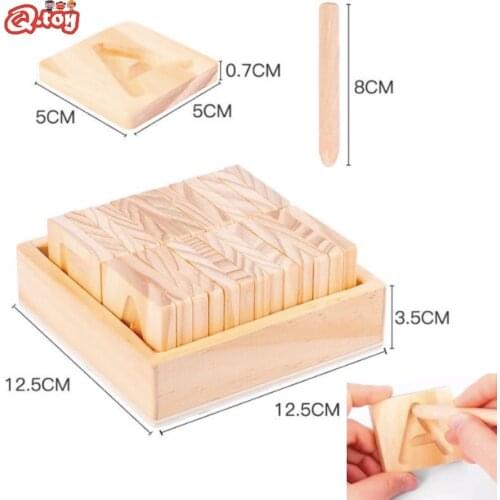 Wooden Letter Sensory Board Wooden Alphabet Tracing Board Montessori Letter Learning Toy for Kids Christmas gift boy girl gifts