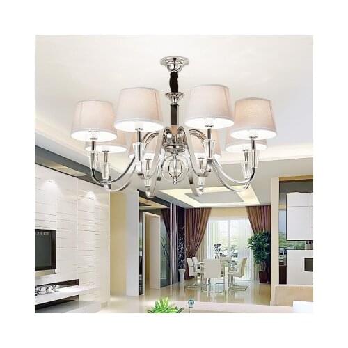 Modern Lustre Crystal Led Chandelier Lighting Chrome Metal Living Room Led Pendant Chandeliers Light Led Hanging Lights Fixtures