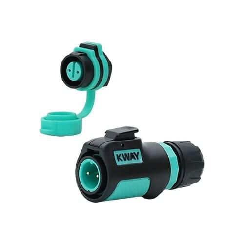 K12 IP68 Waterproof Power Industrial Automotive 2 Pin Aviation Connector M12 Automotive Electric Sodering Power 2Pin Adapter 5A