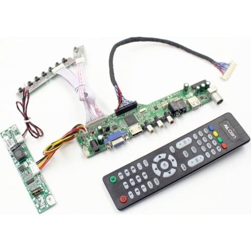 M6V5 LCD TV controller board support TV AV VGA Audio USB HDMI for 20 inch lcd panel 1600x900 M200FGE-L20 LM200WD3-TLF2