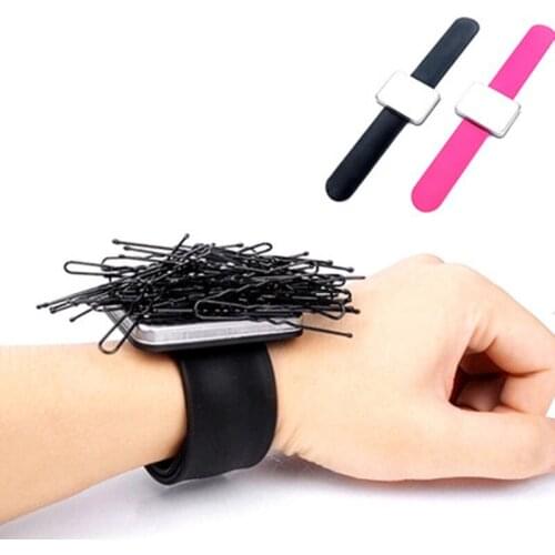 Magnetic Sewing PinCushion Silicone Wrist Needle Pad Safe Bracelet Pin Cushion Storage Sewing Pins Wristband Pin Holder