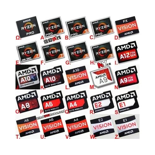Original AMD FX A10 A8 Ryzen Ryzen R7 R5 R3 CPU computer sticker notebook label