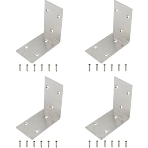 Stainless Steel Shelf Corner Brace for Wood,Heavy Duty L Bracket Angle Joint Angle Bracket Fastener for Furniture with Screws