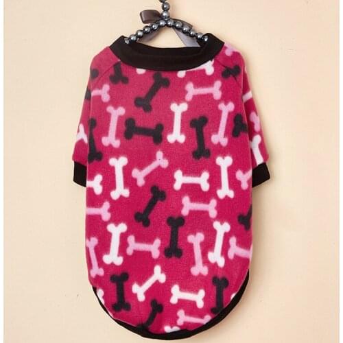 Pet Clothes New Bone Print Top Spring And Summer Leisure Comfortable Print Sweater Breathable Cute Dog Clothes