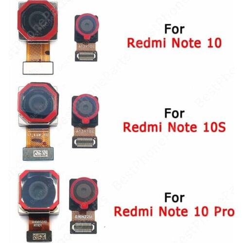 Original Rear Front Camera For Xiaomi Redmi Note 10 Pro 10S S Facing Back Frontal Selfie Camera Module Replacement Spare Parts