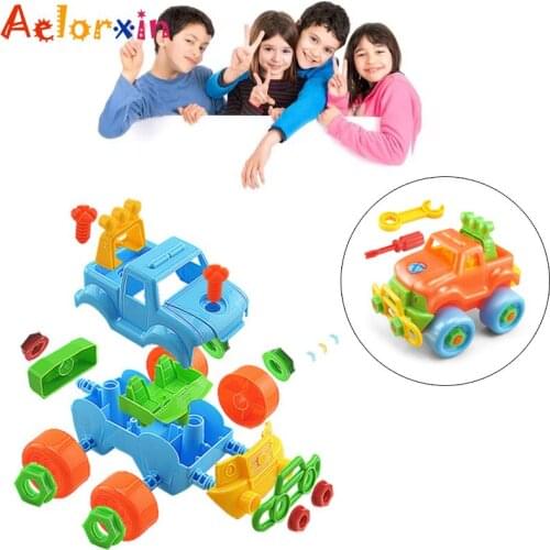 DIY Disassembly Assembly Car Toy Model Tool Educational Toy Puzzle Classic Toy With Assemble Screw Driver Educational Toys