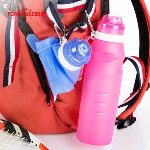 600ML Foldable Silicone Water Bottle Kettle BPA Free Sport Outdoor Travel Running Hiking Creative Collapsible Drinking Bottle