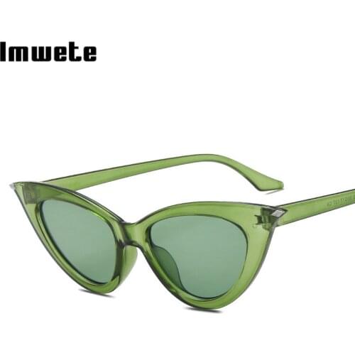 Imwete Cat Eye Sunglasses Women Men Retro Small Frame Jelly Eyewear Personality Trend Sun Glasses UV400