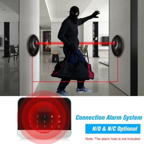 Light Beam Alarm Photoelectric Infrared Door and Window Detector Security System Door Outdoor Sports Smart Home Anti-Theft Senso