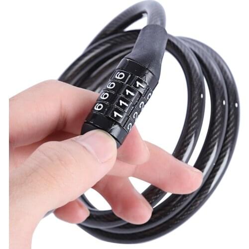 Bicycle Code Lock Steel Wire Mountain Bike 4-digit Motorcycle Anti-theft