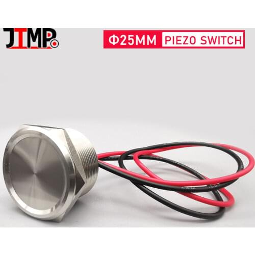 25mm Waterproof Metal Piezo Switches Stainless Steel NO Capacitive Touch push buttons 24V DC/AC