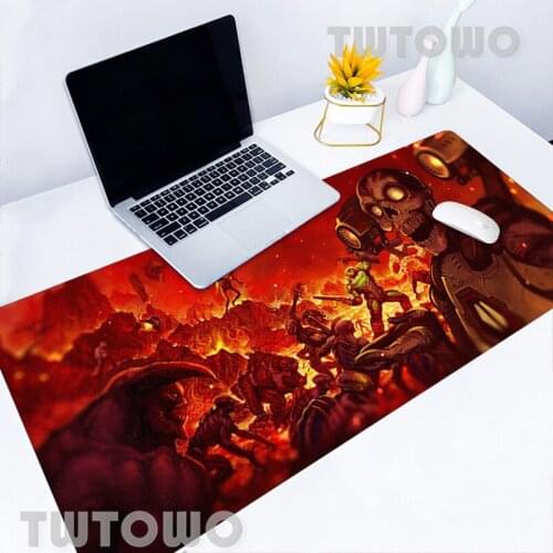 Top Quality Doom Game Computer Large Size Gamer Lovely Natural Rubber Soft Cartoon Home Laptop Desk Mat MousePads Mouse Mat