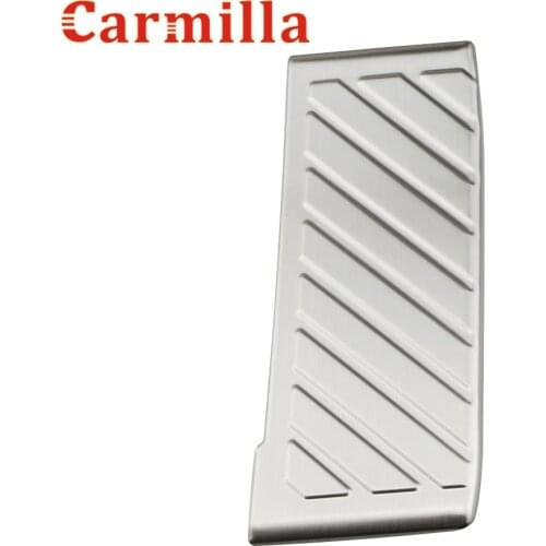 Carmilla Stainless Steel Car Interior Foot Rest Pedal Protector Cover for Volkswagen VW Tiguan Second Generation 2017 2018