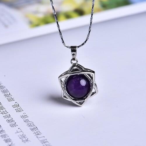 1 PC Fashion natural crystal pendant ball colorful natural gemstone pendant cure crystal point home decoration party DIY gift