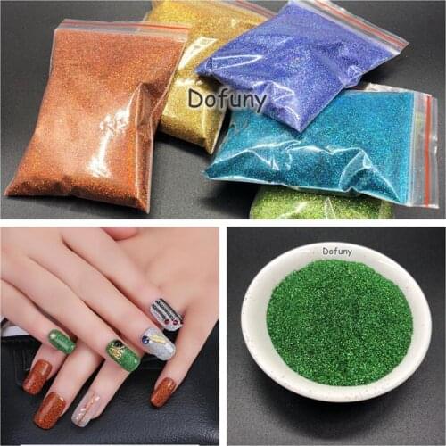10g/bag (1/128) Sparkly Holographic Laser Nail Glitter Powder DIY Manicure Gel Polish Nail Art Glitter Crafts Make Up Glitter