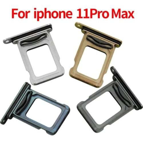 100pcs Sim Card Adapter For iPhone 11 Pro Max Micro Sim Card Tray Slot Holder Replacement With Waterproof Ring