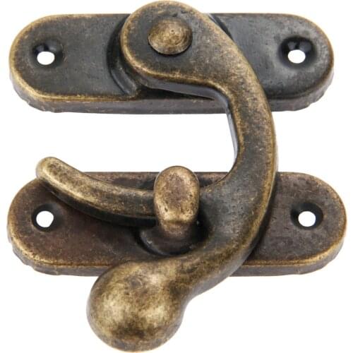 101*85mm Antique Metal Lock Decorative Box Hasps Leather Craft Bag Jewelry Gift Wine Wooden Box Hasp Latch Hook with Screws