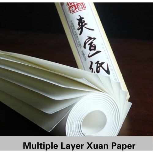 2/3 Layers Calligraphy Xuan Paper 10sheets Thicken Multiple Layer Sandalwood Bark Landscape Painting Special Chinese Xuan Paper