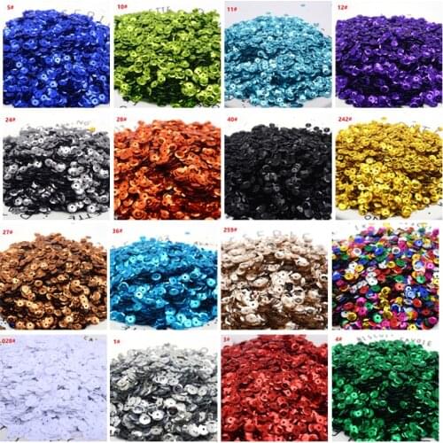 6mm Hexagon silver flat Round PVC Loose Sequins Paillettes Wedding Craft Housewear Furnishings Sew Lentejuelas DIY Accessory