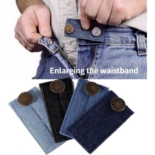 80% Dropshipping!!Waist Extender Elastic Adjustable Cotton Pants Jeans Extension Buckle for Unisex