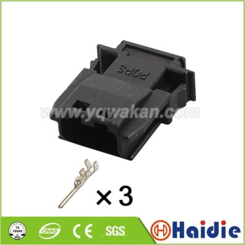 Free shipping 2sets 3pin auto electric housing unsealed plug wire electric cable connector