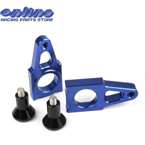CNC Rear Axle Blocks Chain Adjuster With Spool Slider Bolts Device For YAMAHA YZ125/250 YZ250F YZ450F YZ250X YZ250FX WR250 WR450