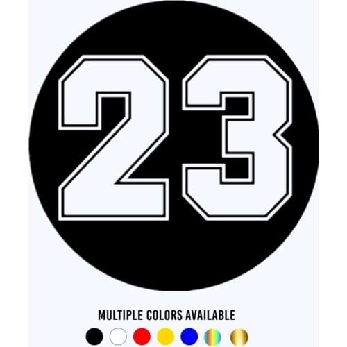 CK20186# Funny Vinyl Decal Digital 23 Car Sticker Waterproof Auto Decors on Truck Bumper Rear Window