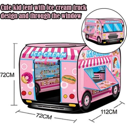 Kids Children Tent up Play Tent Toy Outdoor Foldable Playhouse Fire Truck Police Car Game House Bus Tent Indoor Outdoor Game