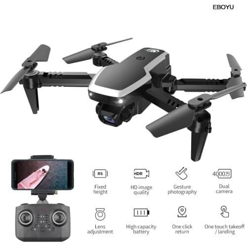 EBOYU CSJ S171 PRO RC Drone 4K HD WiFi FPV Drone Foldable RC Quadcopter 3D Flip Altitude Hold + Storage Bag for Kids & Adults