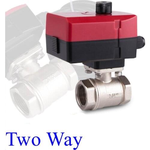 Electric Motorized Vall 2-Way Manually Automatically AC 220V 24V DN15-DN32 Ball Valve L-type