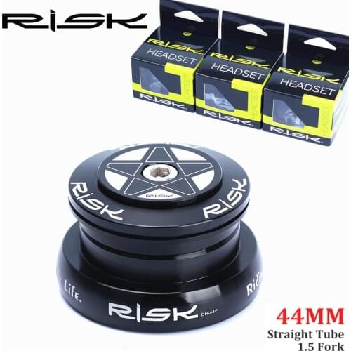 RISK Bicycle Headset 44cm External Bearing Headset Bike Headset for 1.5 Taper Pipe Fork Straight Tube Frame