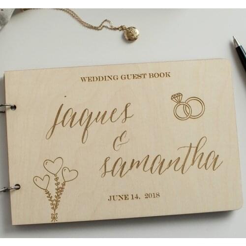 Guest guest book,Custom Wooden Wedding Guest Book, Modern GuestbookPersonalised Guest Book, Unique Wedding Guestbook