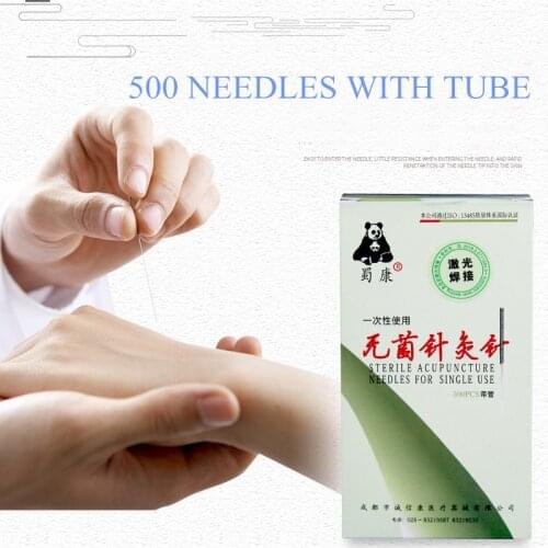 ALL Size 500 Pcs Acupuncture Needle With Tube Filliform Disposable Sterile Beauty Massage Needle Free shipping
