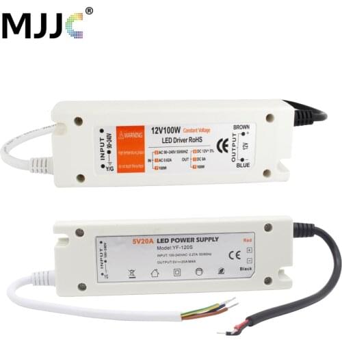 LED Power Supply 12V 5V 60W 72W 100W 110V 220V AC to DC12v 5 volt LED Strip Power Supply LED Driver 100W Lighting Transformer