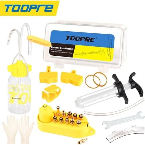TOOPRE Mountain Bike Hydraulic Disc Brake Oil Bleed Kit Oiling Tool Universal Metal Connector Iamok Bicycle Repair Tools